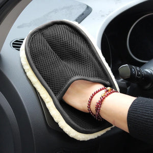 Car Styling Wool Soft Washing Gloves