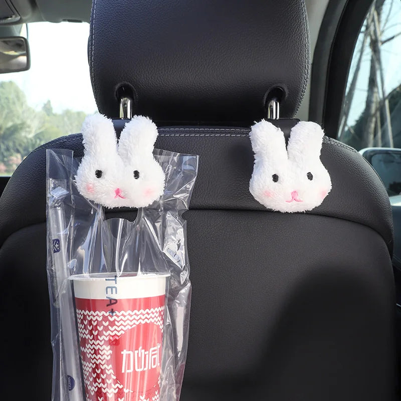 2PCS Cute Cartoon Bear Car Seat Back Hooks